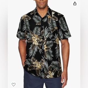 New Hawaiian Shirt Men Casual Button Down Tropical Hawaii Floral Shirt